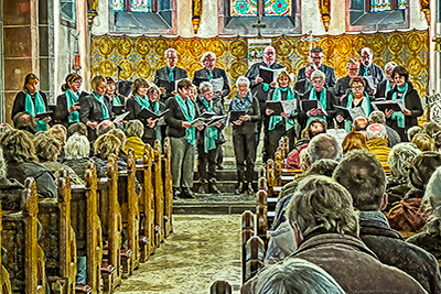 Gospelchor God Spell in Aktion